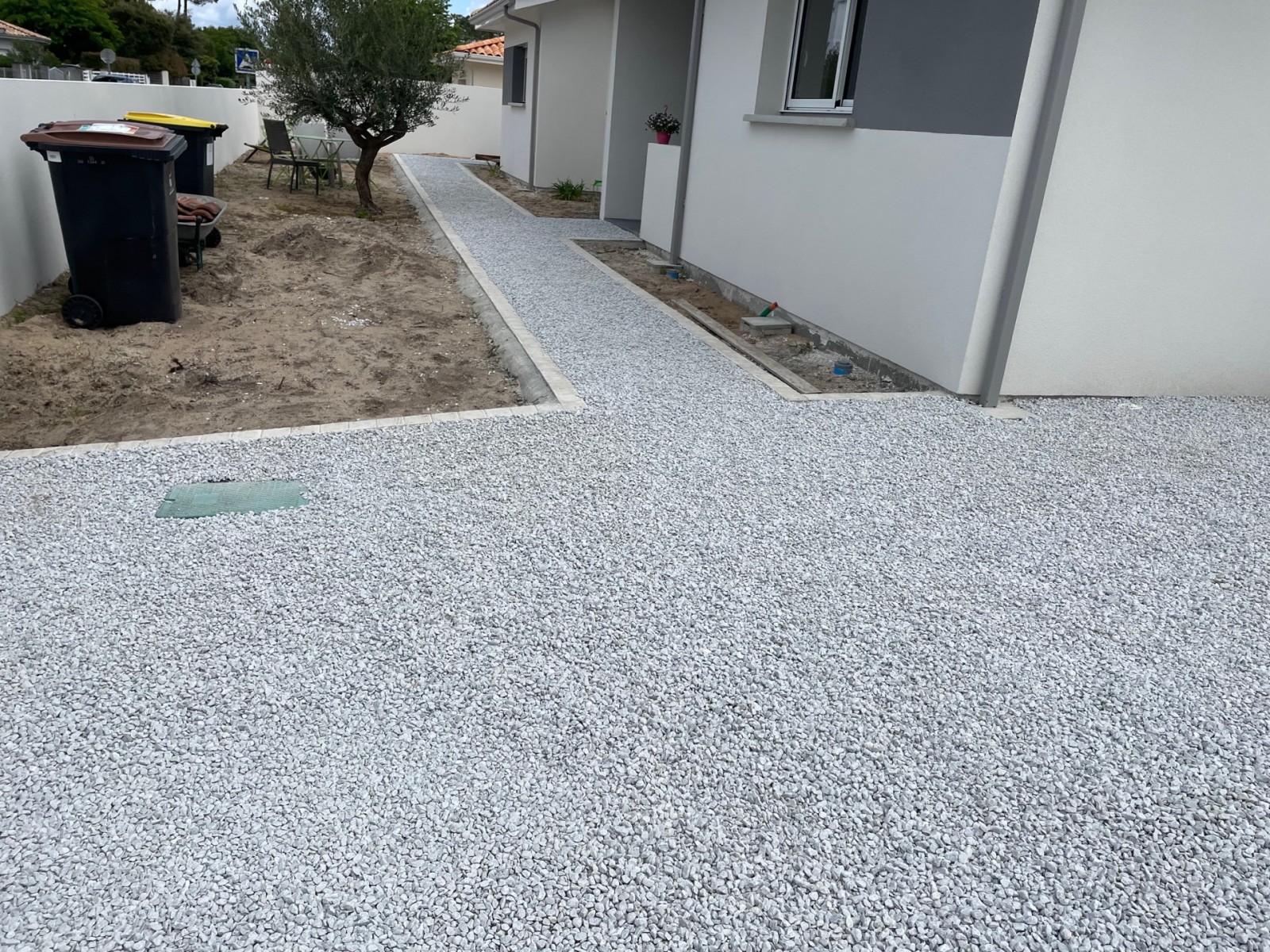 allée en gravillonnage bassin arcachon lize