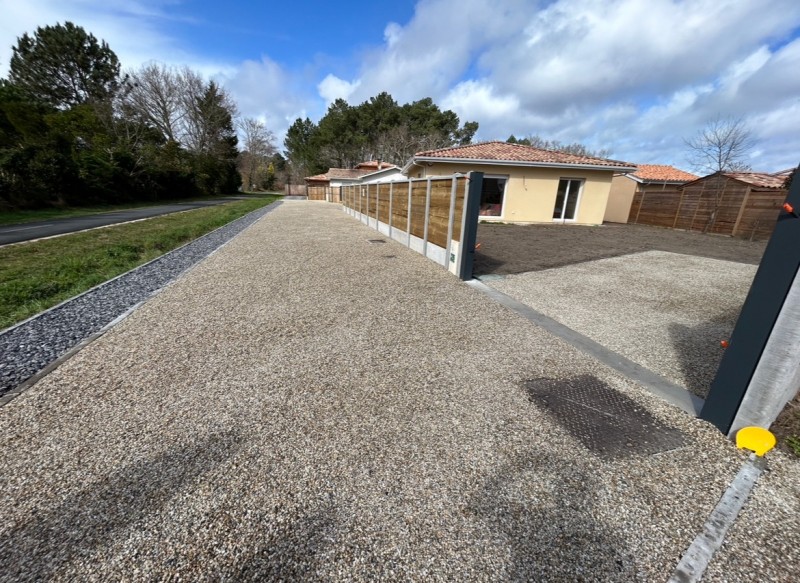 Création d'une allée en Gravillonnage sur le Teich