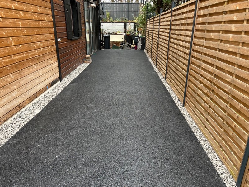 Coffrage d'allée, avec finition Galets - Cailloux le Teich Bassin Arcachon