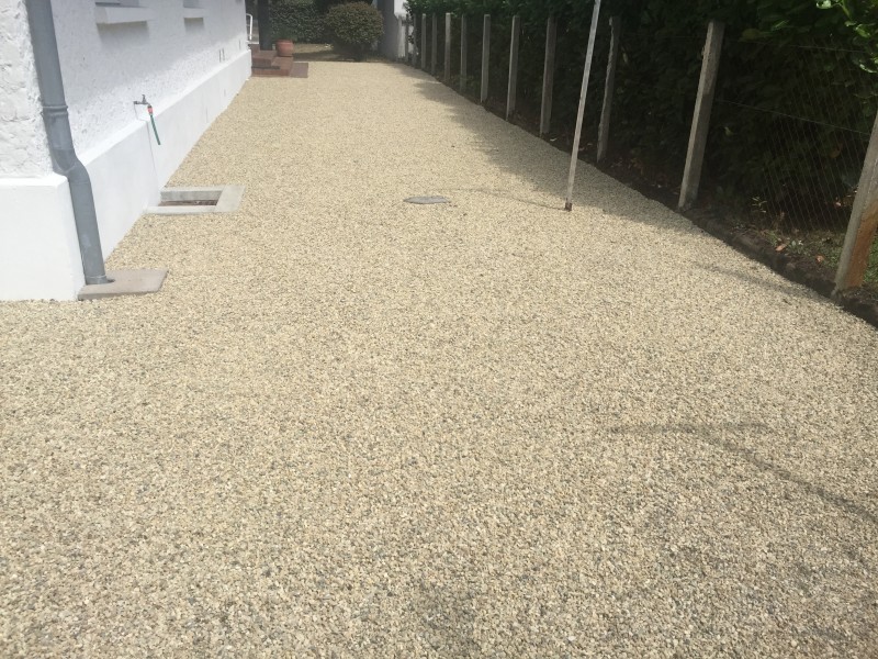 Allées en gravillonnage 6/10 garonne sur le Bassin d’Arcachon.