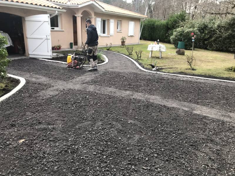 Allée en calcaire sanguinet Lizé ltp