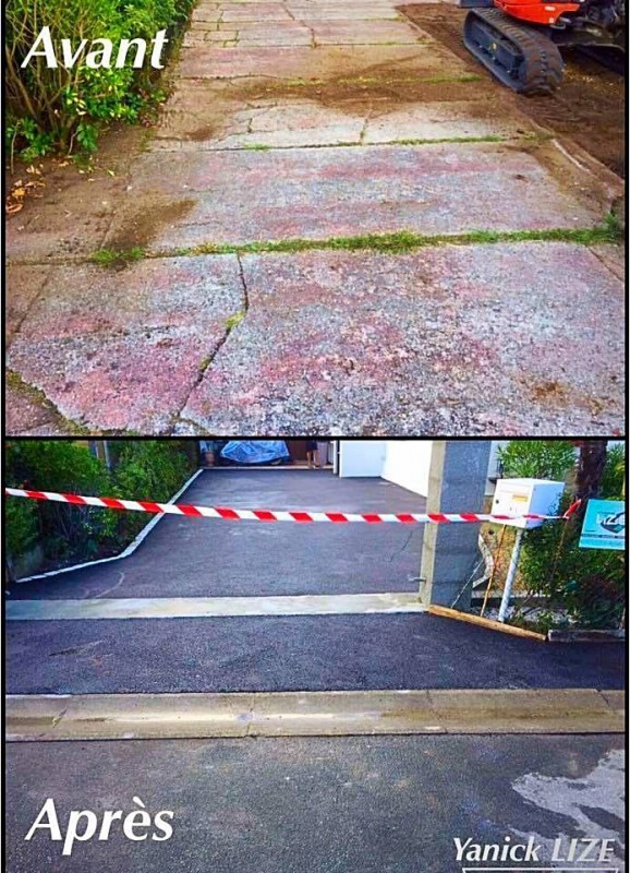 creation allée enrobé noir à chaud lize Yanick