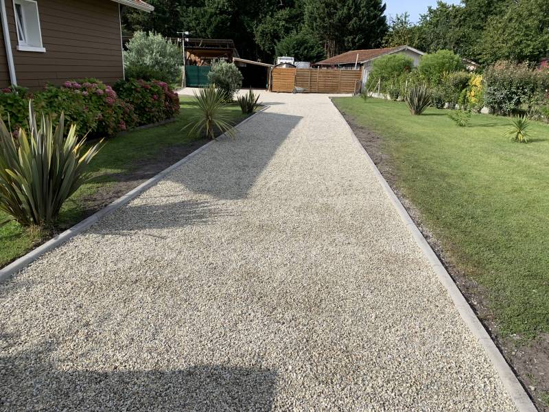 Création d’une allée en gravillonnage Garonne à Biganos