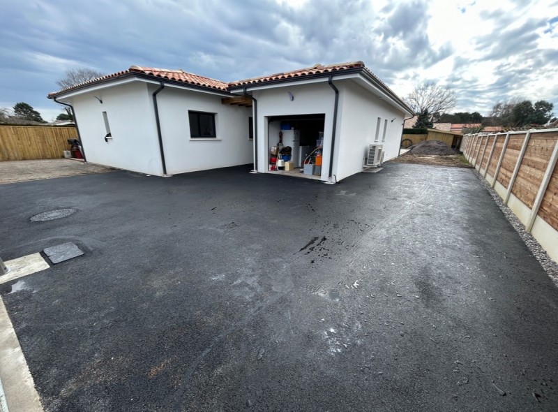 Coffrage d'allée, avec finition Galets - Cailloux le Teich Bassin Arcachon