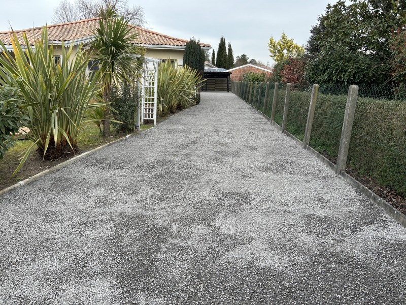allée garage en gravillon arcachon Lizé tp