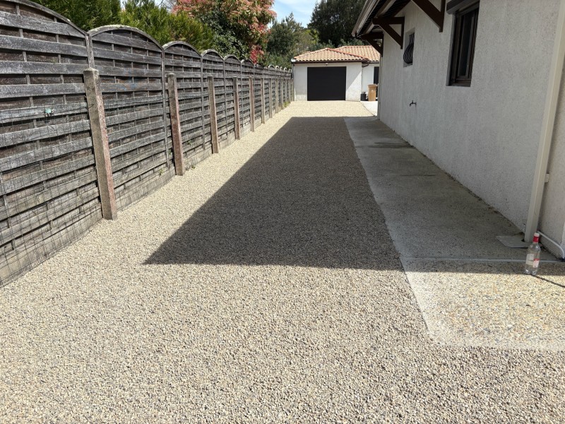 Allées en gravillonnage 6/10 garonne sur le Bassin d’Arcachon.