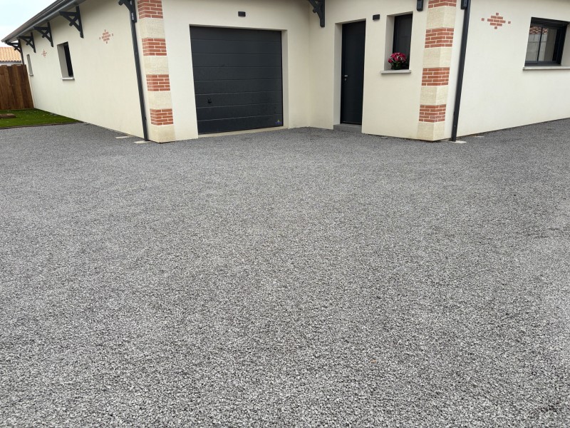 Allée en gravillon 6/10 gris