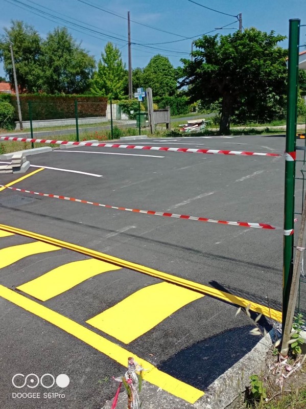 Marquage au sol d'un enrobé à Mios