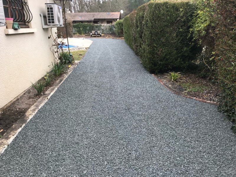 Allée en gravillon 6/10 gris