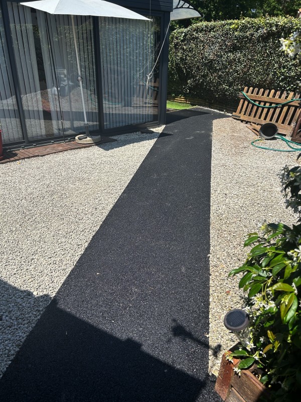 Coffrage d'allée, avec finition Galets - Cailloux le Teich Bassin Arcachon