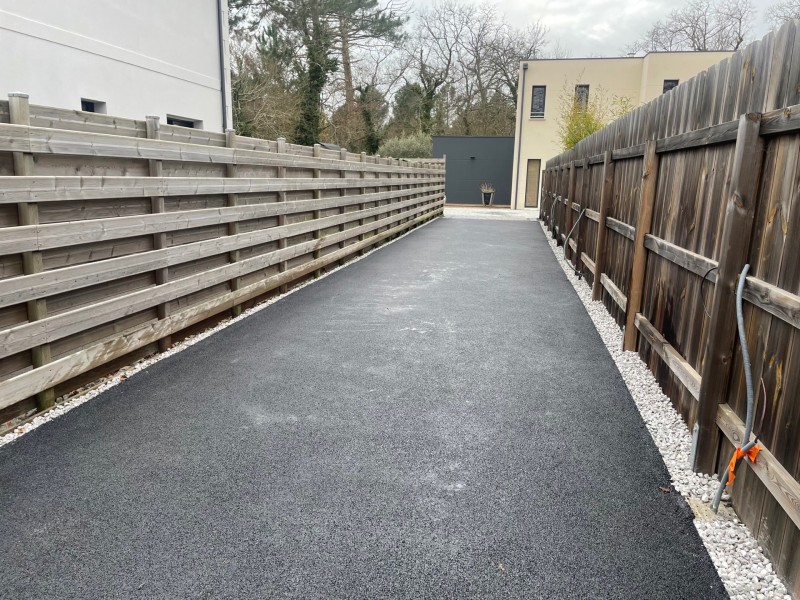 Coffrage d'allée, avec finition Galets - Cailloux le Teich Bassin Arcachon