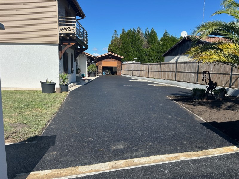 travaux public création d’allée asphalt particulier biganos