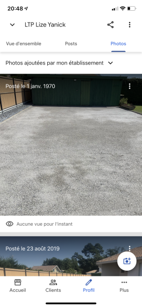 Réalisation d'une cour en calcaire à Gujan Mestras 