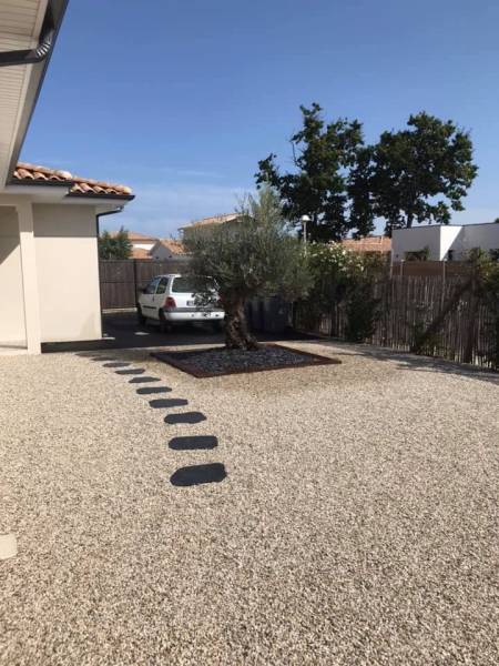 devis allée parking gravillon Lizé tp Biganos
