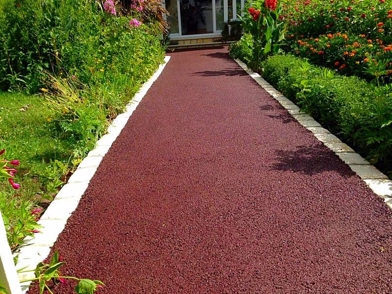 Bitume rouge pavé blanc Gujan Mestras lize yanick ltp