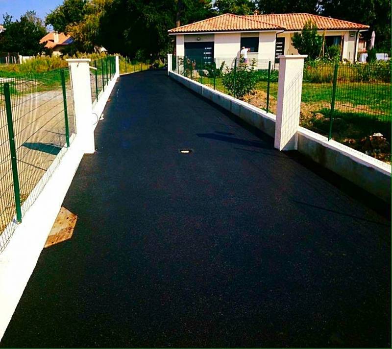 allée enrobé chaud noir à gujan mestras