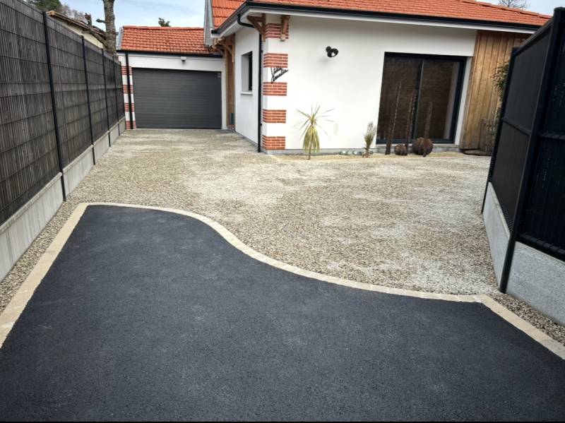 rénovation allée en gravillon