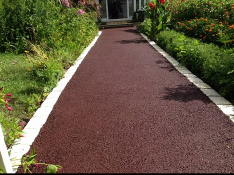 rénovation allées en enrobé couleur