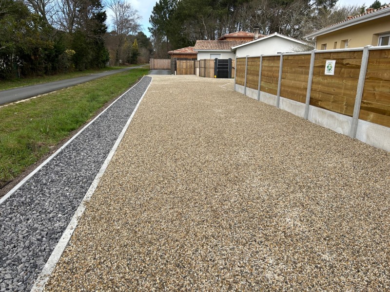 Création d'allée : Aménagement d'une allée gravillonnée sur le Bassin Arcachon