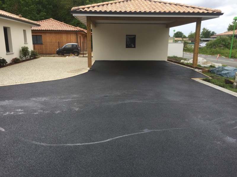 allée en enrobé et gravillon biganos