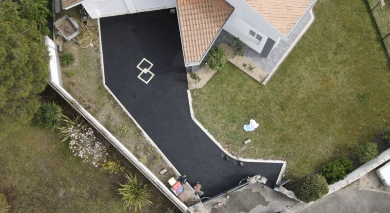 motifs en pavés dans enrobé sur le Bassin d’Arcachon par lizé Yanick tp