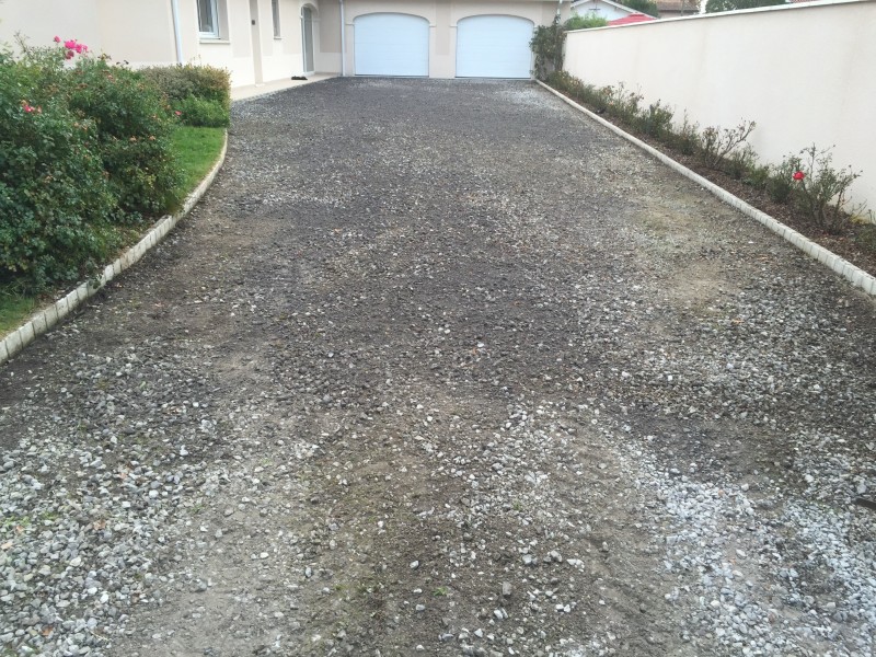 Accès chantier en calcaire sur le Bassin d’Arcachon.