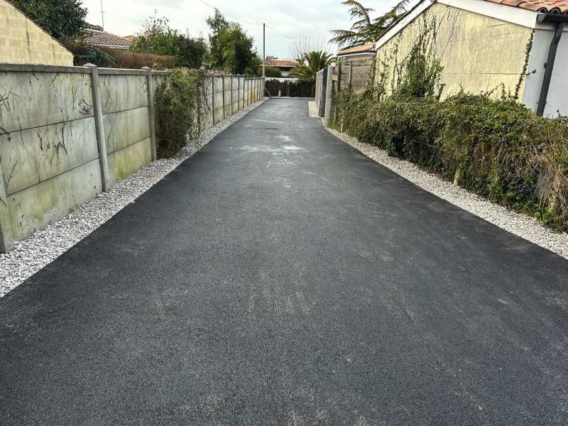 Coffrage d'allée, avec finition Galets - Cailloux le Teich Bassin Arcachon