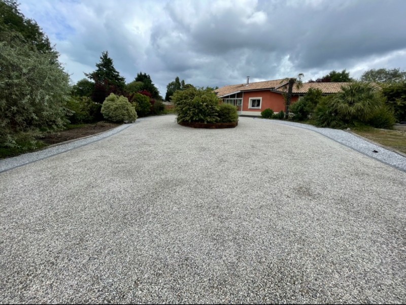 Création d'une allée en Gravillonnage sur le Teich