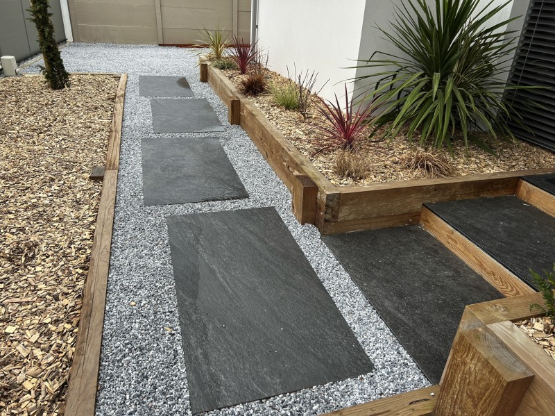 Travaux d’aménagement extérieur : bordures Aquiter pour allées à Gujan-Mestras