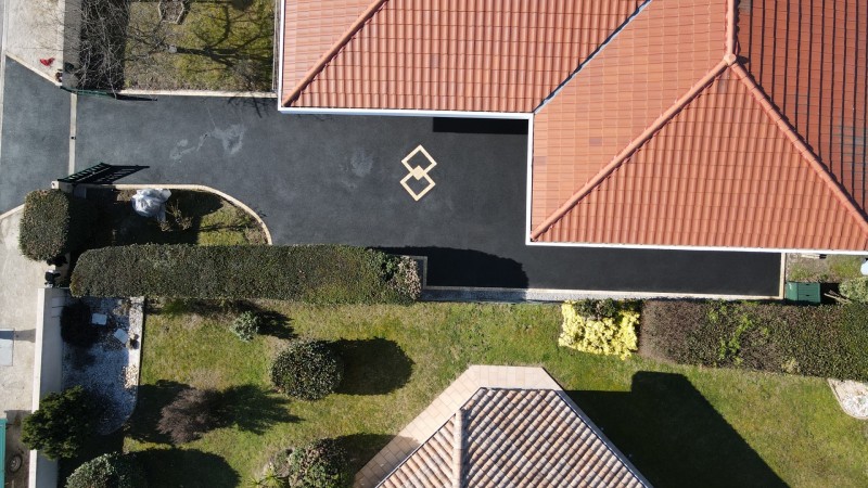 motifs en pavés dans enrobé sur le Bassin d’Arcachon par lizé Yanick tp