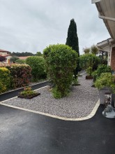 Notre zone d'activité pour ce service Aménagement allé de jardin en gravier pour un particulier à Mios 33380 en Nouvelle-Aquitaine